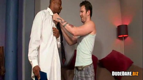 Honry white guy sucks black cock