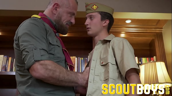 ScoutBoys – Scout gets fingered and cums for older scoutmaster