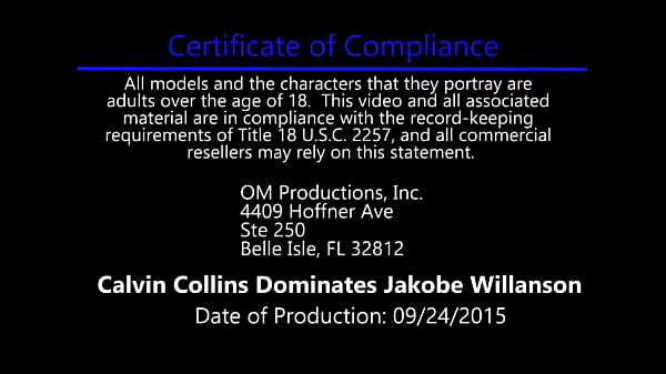 Twink Jakobe is tightly bound by his master